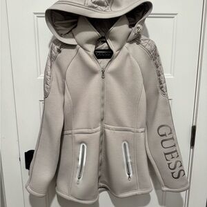 Guess Light Gray Hooded Jacket